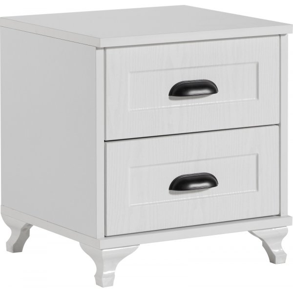 Tuvalle 47 nattbord - Hvit/valntt
