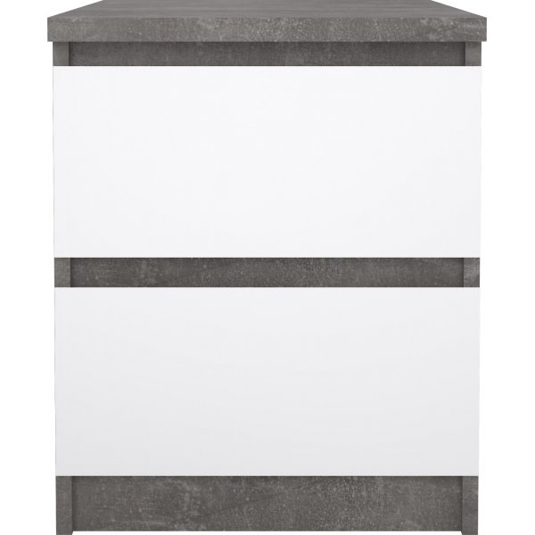 Naia nattbord 2 - Betong/hvit Naia nattbord 2 - Betong/hvit
