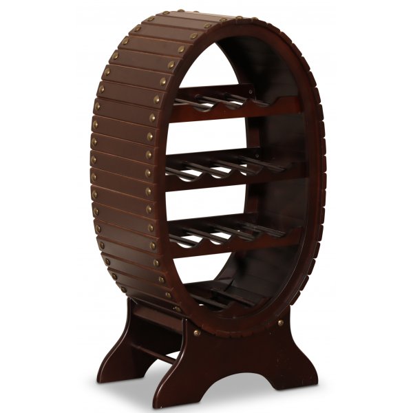 Tunnan vinstativ for 13 stk. flasker - Mahogny + Møbelføtter Tunnan vinstativ for 13 stk. flasker - Mahogny + Møbelføtter