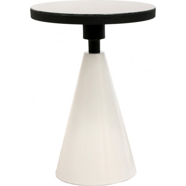Kalk sidebord 42 cm - Hvit/svart