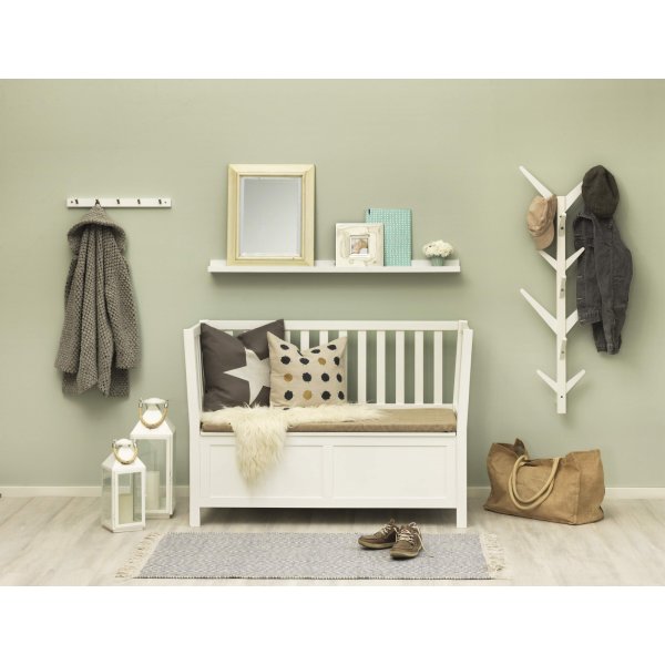 Varg bildelist, 120 cm - Hvit