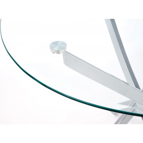 Raymond spisebord 100 cm - Krom