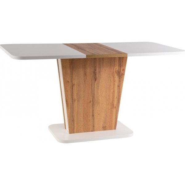Calipso spisebord 110-145 cm - Hvit/eik