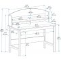 Sais skrivebord 114,4 x 60 cm - Safir eik/hvit