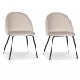 Giovani Velvet stol - Lysbeige/svart