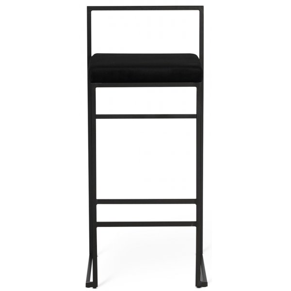 Aston barstol - Svart fløyel / svart Aston barstol - Svart fløyel / svart