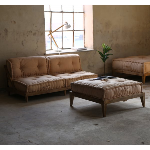 Rose fotskammel - Beige Rose fotskammel - Beige