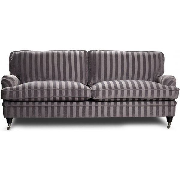 Howard Sir William 3-seter sofa (Dun) - Mobus Silver Stripe