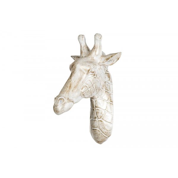 Veggdekorasjon Giraff - Hvit/gull