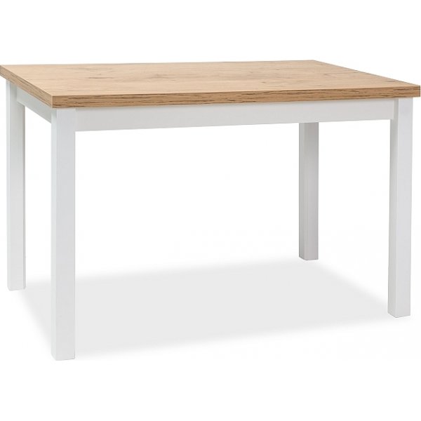 Adam spisebord 120 cm - Lancelot eik / hvitt