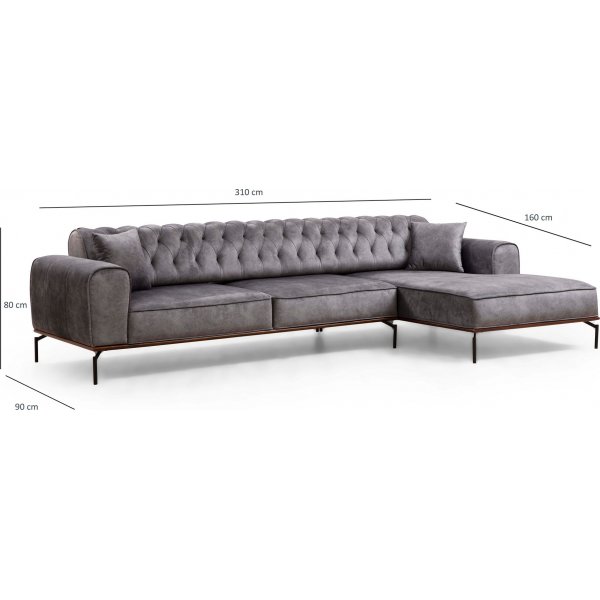 Siesta divansofa - antrasitt