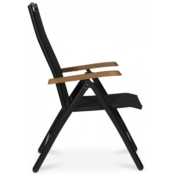 Ekenäs stillingsstol - Svart aluminium / Polywood + Møbelrengjøring Ekenäs stillingsstol - Svart aluminium / Polywood + Møbelrengjøring