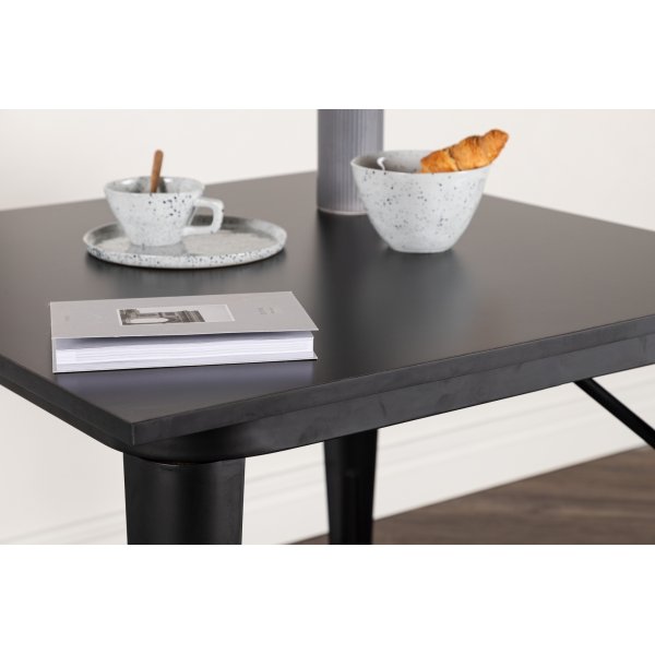 Tempe spisebord 80 x 80 cm - Sort Tempe spisebord 80 x 80 cm - Sort