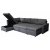 Dream sovesofa med oppbevaring (U-sofa) venstre - Mørkegrå (stoff)