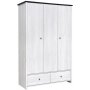 Salvador garderobe 199x128 cm - Hvit/svart