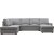 Trn gr U-sofa kabriolet med oppbevaring - vendbar + Flekkfjerner for mbler