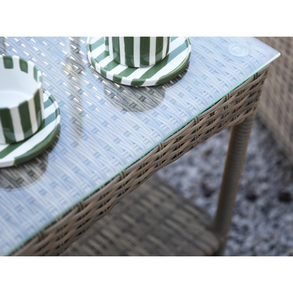 Mercury loungegruppe lenestoler med kvadratisk sidebord - Kunstrotting