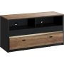 Belize mediabenk 120 cm - Versailles eik/sort