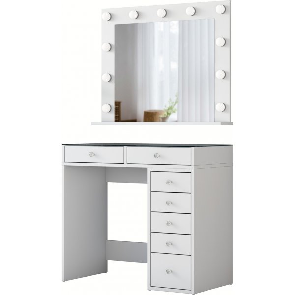Bijou sminkebord 17 - 90 x 44,5 cm - Hvit