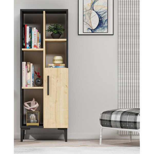 Ephesus skap - Safir/eik/svart Ephesus skap - Safir/eik/svart