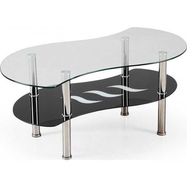 Ciara salongbord 100 x 55 cm - Sort/krom