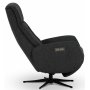 Marbck lyx recliner- lenestol (2 el-motorer) innebygget fotskammel - Mrkegrtt tystoff