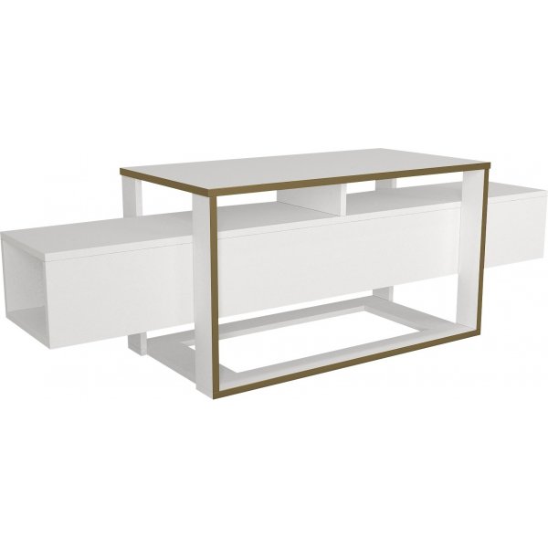 Bianco TV-stativ - Hvit/gull
