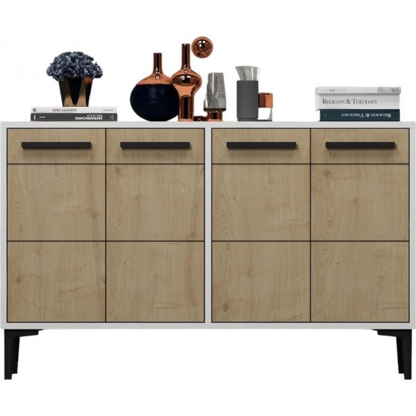 Stria skjenk - Hvit/safir eik