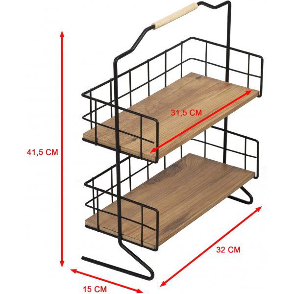 Else hylle - Brun/svart Else hylle - Brun/svart