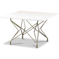 Terrazzo sofabord 75x75cm - Bianco Terrazzo & underdel Star messing Terrazzo sofabord 75x75cm - Bianco Terrazzo & underdel Star messing