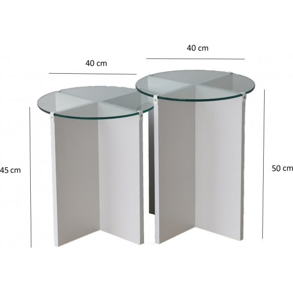 Lily sidebord Ø40/40 cm - Hvit Lily sidebord Ø40/40 cm - Hvit