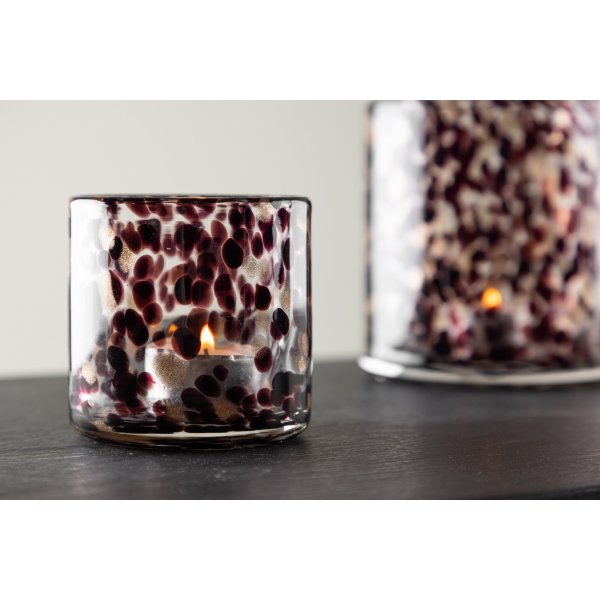 Glora lanterne Ø8 cm - Sort/Hvit Glora lanterne Ø8 cm - Sort/Hvit