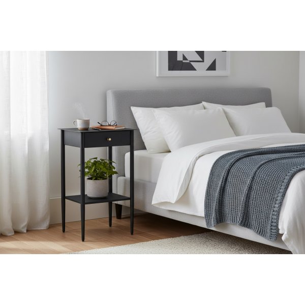 Nattbord Flash 40x35x70 cm - Svart