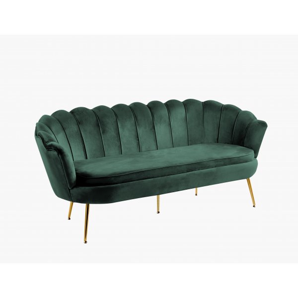 3-seters sofa grønn/messing - Kingsley 3-seters sofa grønn/messing - Kingsley