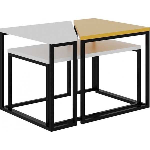 Oh lady salongbord - Hvit/gul Oh lady salongbord - Hvit/gul