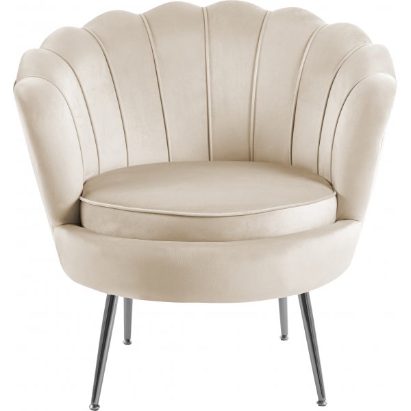 Musslan lenestol - Beige/krom Musslan lenestol - Beige/krom