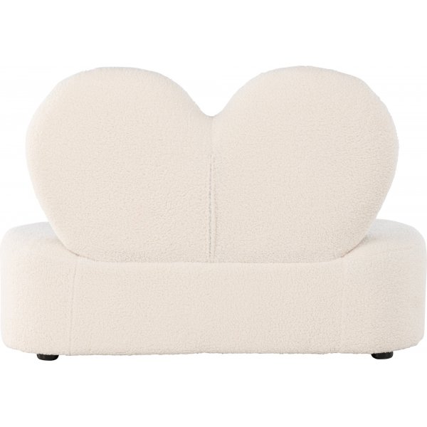 Barnesofa - Hvit teddy