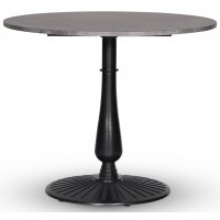 Mystery bord, rundt, 90 cm - Blad svart understell / betongimitasjon