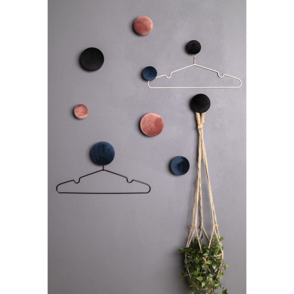 Giza Veggknapper for oppheng - Rosa / messing - 3 stk Giza Veggknapper for oppheng - Rosa / messing - 3 stk
