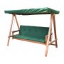 Sammenleggbar hengekøye i tre med grønt tak Sammenleggbar hengekøye i tre med grønt tak