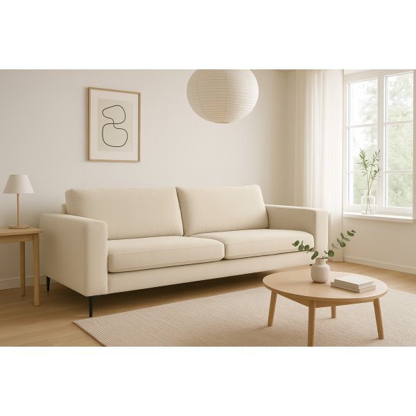 Aspen 3-seter sofa - Beige flyel