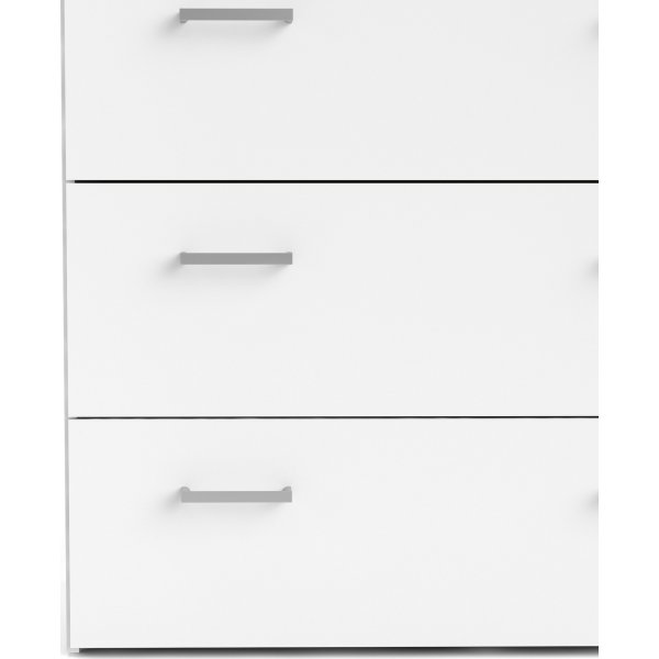 Space kommode hvit med 5 skuffer, bredde 74 cm og høyde 115 cm Space kommode hvit med 5 skuffer, bredde 74 cm og høyde 115 cm