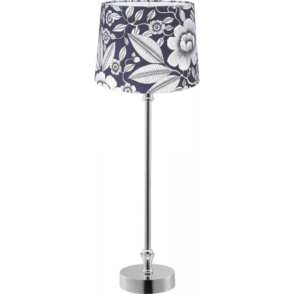 Liam bordlampe - Blå/hvit/krom - 59 cm Liam bordlampe - Blå/hvit/krom - 59 cm