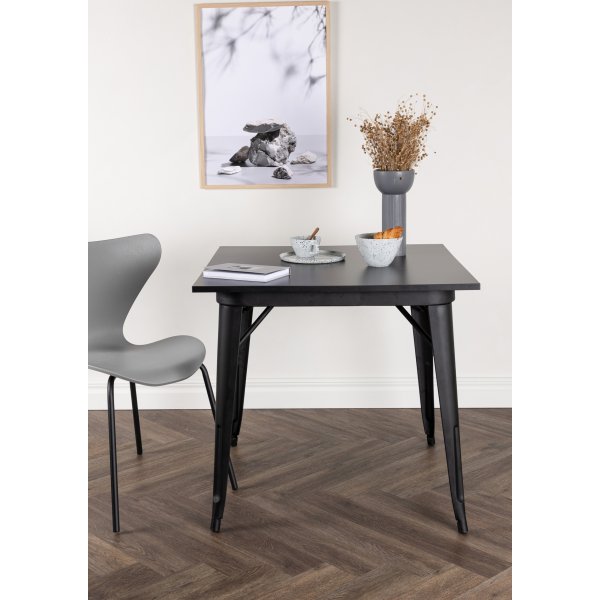 Tempe spisebord 80 x 80 cm - Sort Tempe spisebord 80 x 80 cm - Sort
