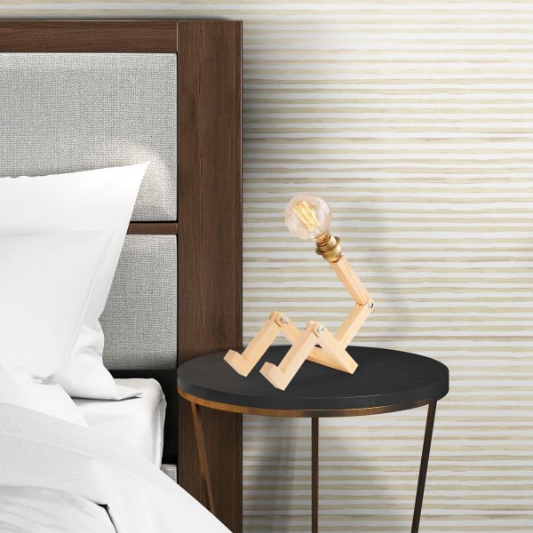 Milet bordlampe, klar - Naturell