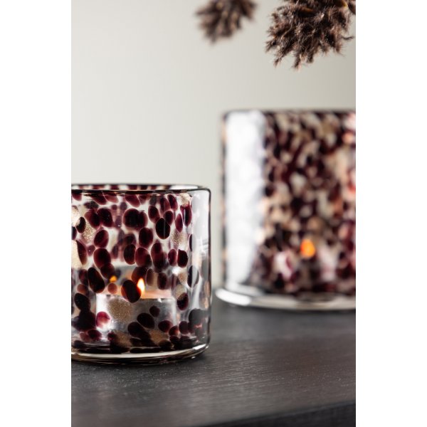 Glora lanterne Ø8 cm - Sort/Hvit Glora lanterne Ø8 cm - Sort/Hvit