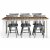 Dalsland spisegruppe: Spisebord i Eik/Hvit med 6 gr stokkstoler