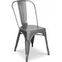 Spisegruppe Berivan 102-142 cm eik/hvit med 4 Industry-stoler i brstet stl