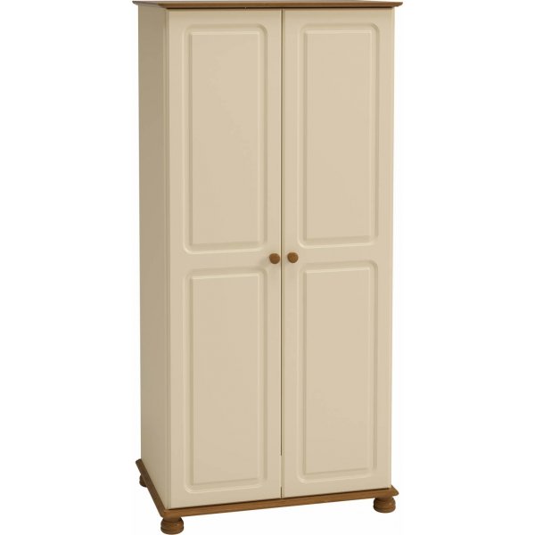 Richmond garderobe med 2 drer - Brun/kremhvit