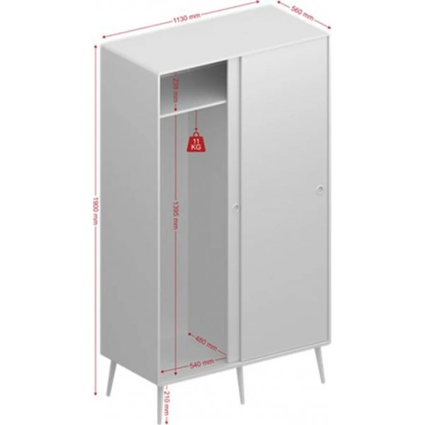 Softline garderobe - Sort Softline garderobe - Sort